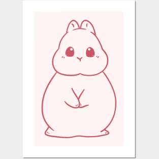 Sean Line Art Standing Rabbit | Bunniesmee Wedding Edition Posters and Art